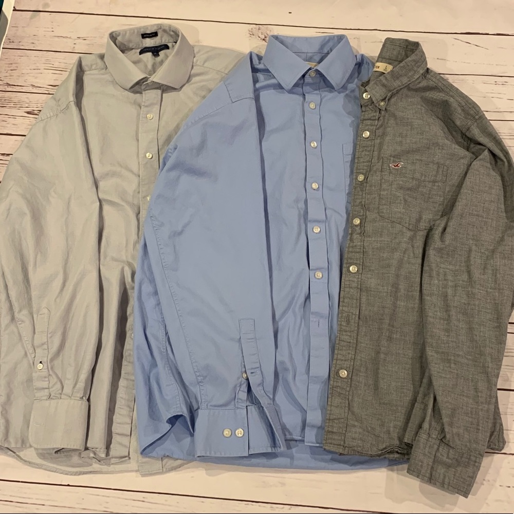 Lot of 3 men's button down LS shirts